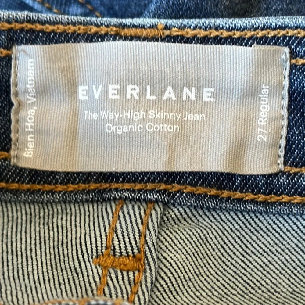 Everlane The Way-High Skinny Jean Stretch Blue Denim Jeans Size 27 High Rise
